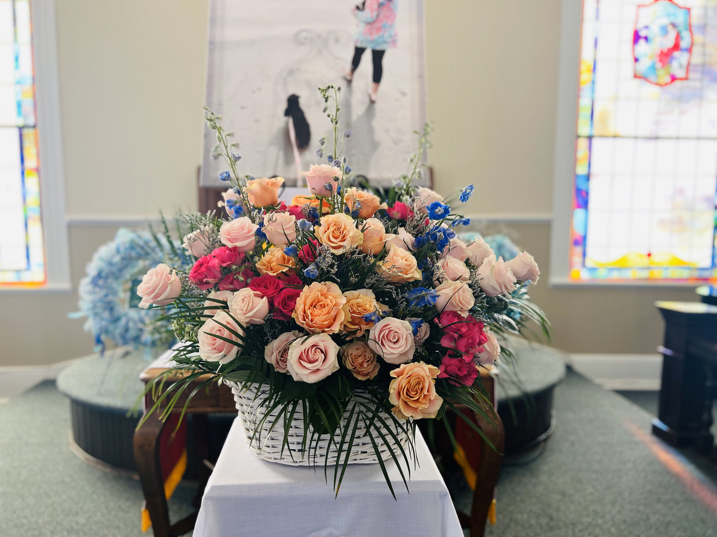 Sympathy Basket of Roses - Designer's Choice