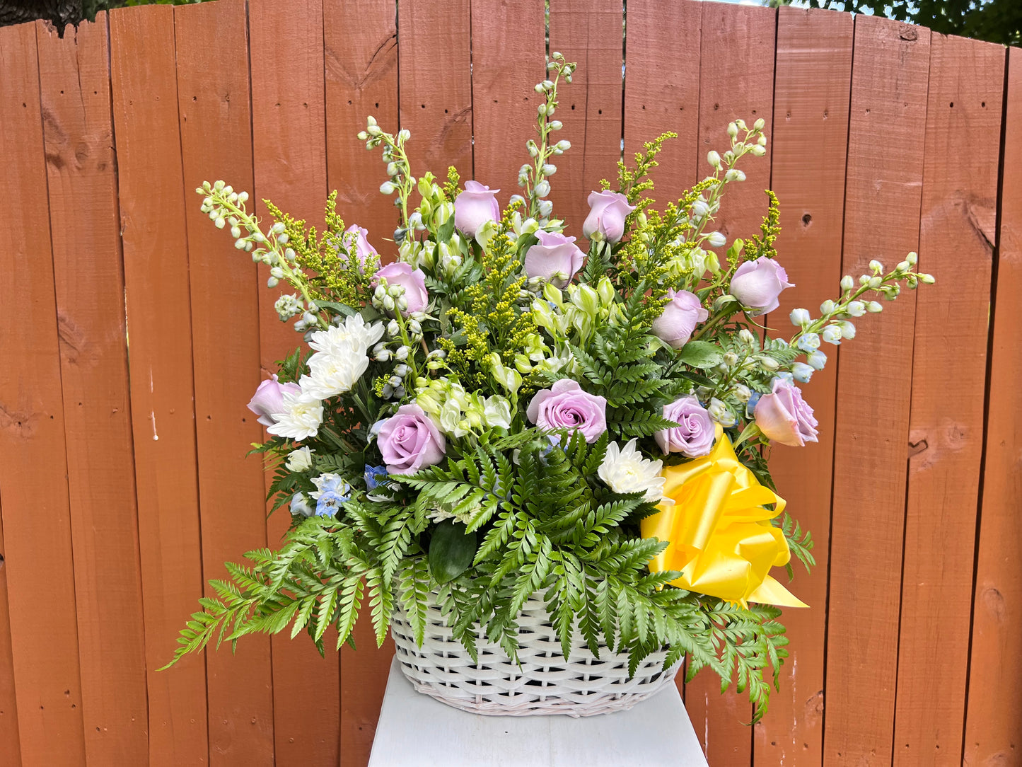 Sympathy Basket of Roses - Designer's Choice