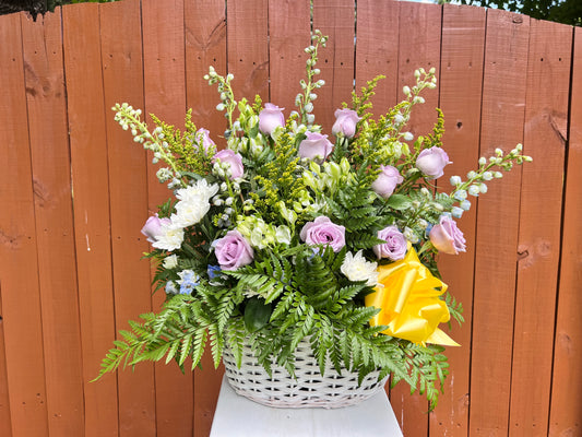 Sympathy Basket of Roses - Designer's Choice